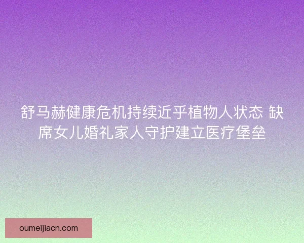 舒马赫健康危机持续近乎植物人状态 缺席女儿婚礼家人守护建立医疗堡垒